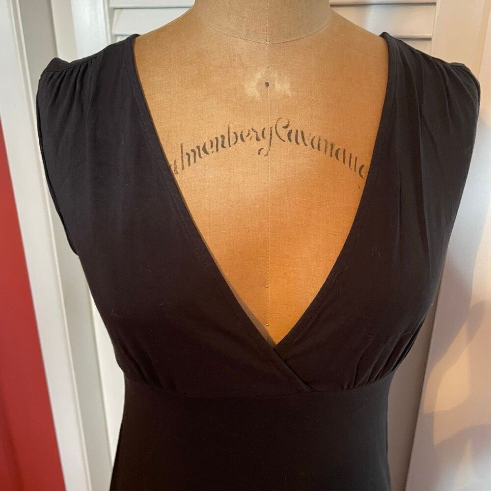 GAP | black v neck stretchy midi dress XS - Picture 5 of 9